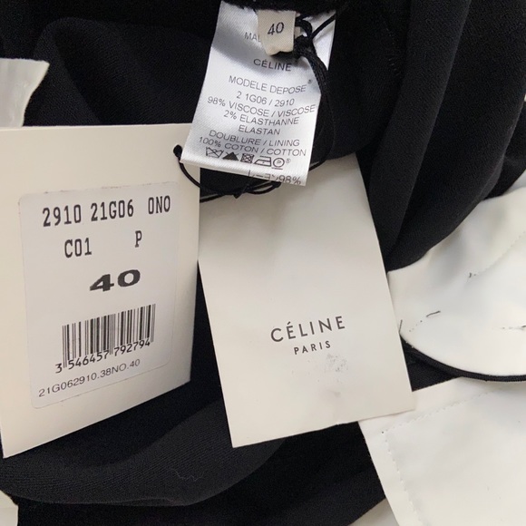 Celine Black Pants NEW WITH TAGS Ankle Zip - Picture 7 of 7